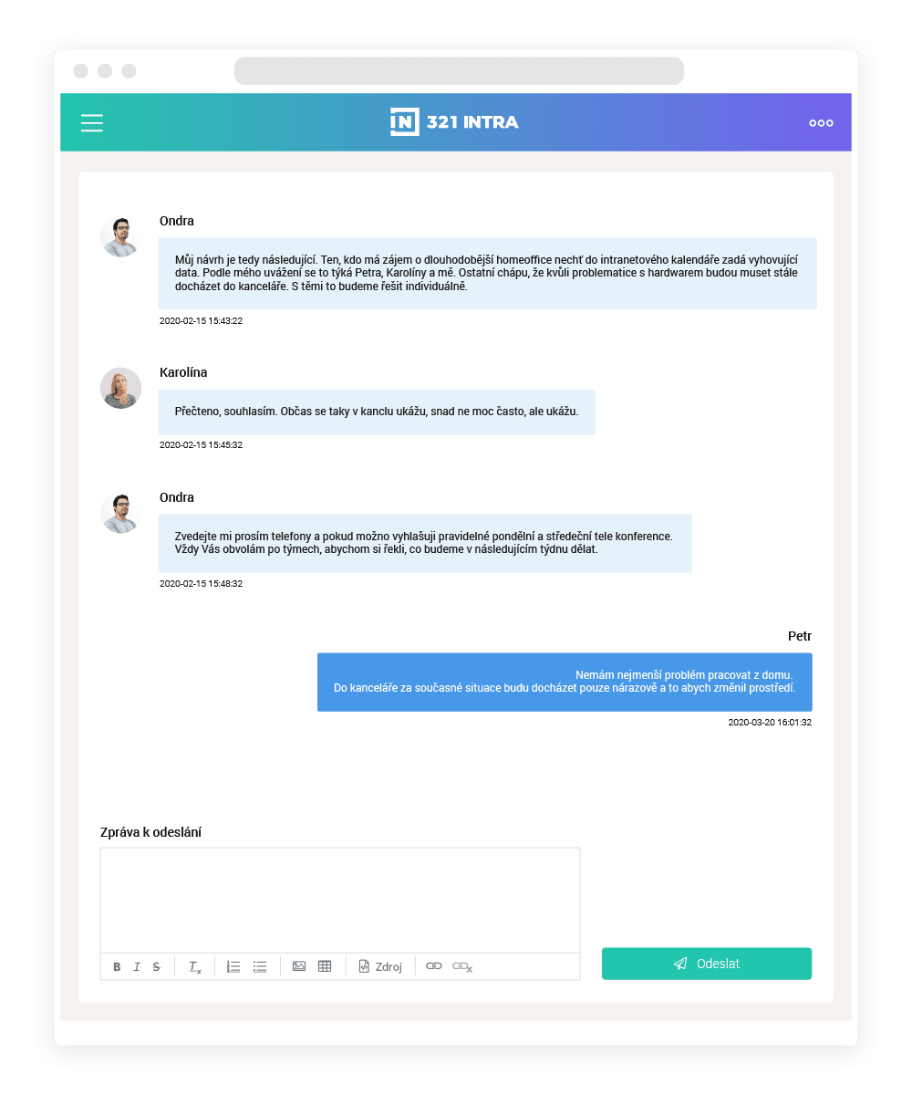 Firemní online chat